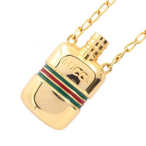 Gucci Perfume Bottle Long Necklace Jewelry GP (Gold Plated) Women's Gold Tone...